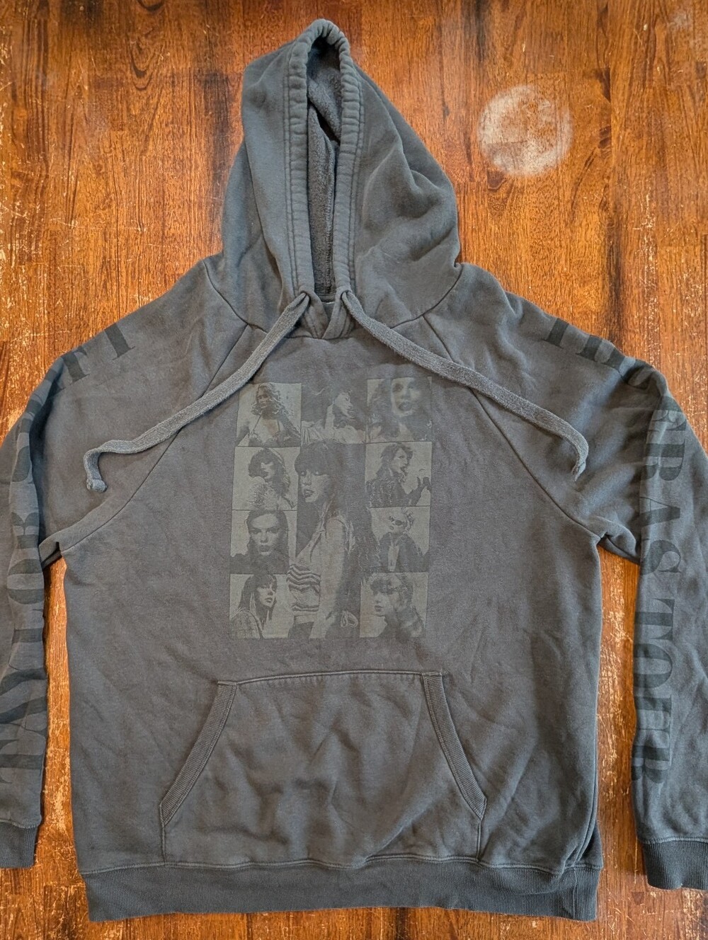 Taylor Swift Eras Tour Hoodie Womens Large/XL Black Pullover Sweatshirt